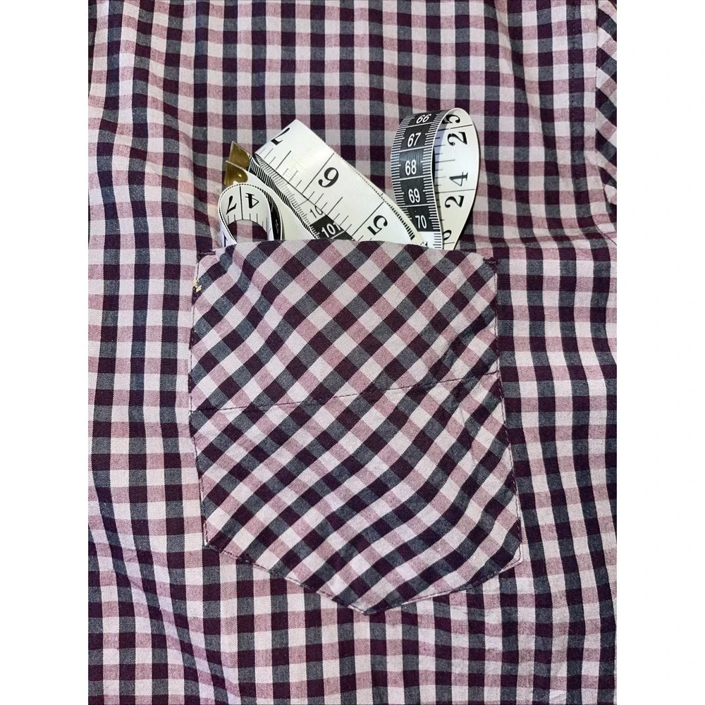 Billy Reid Standard Shirt Men XXL Gingham Check Long Sleeve Button Down - Picture 6 of 7